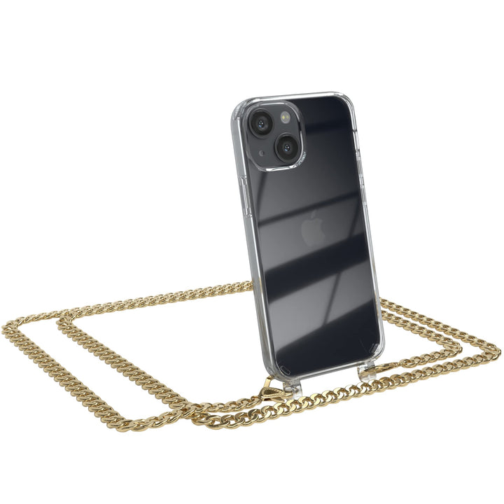 EAZY CASE Handykette kompatibel mit iPhone 13 Mini Handyhülle mit Metall Umhängeband und Ersatz Kord