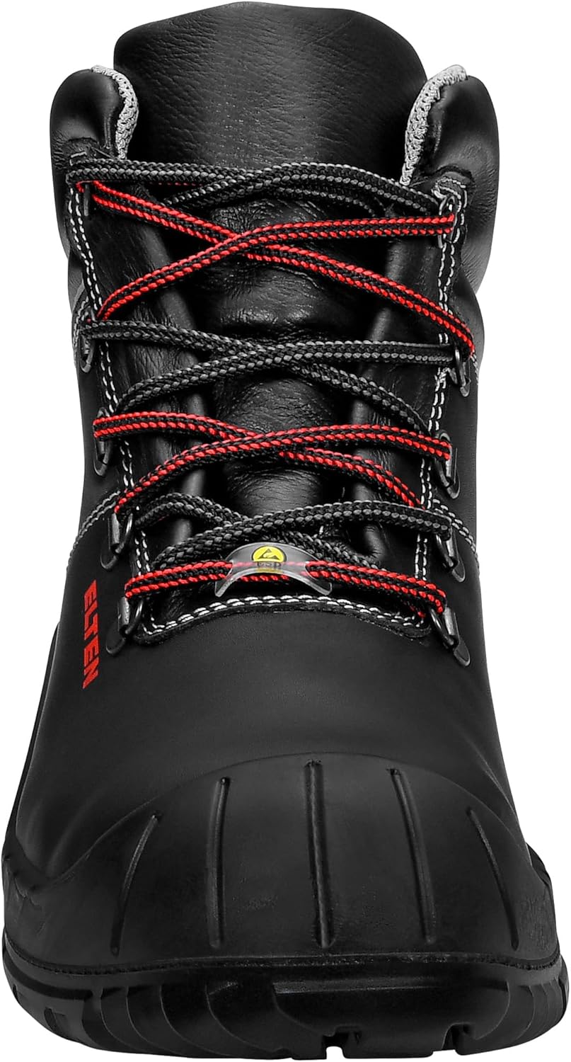 ELTEN Sicherheitsschuhe LAURENZO Rubber Mid ESD S3, Herren, Leder, Stahlkappe, leicht, robust, Schwa