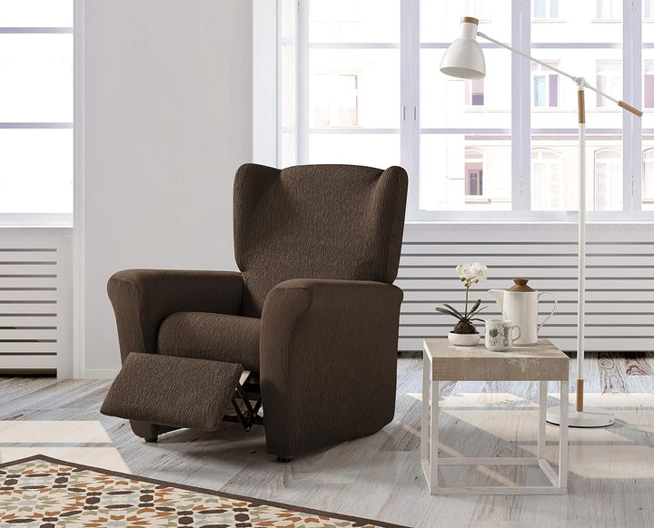 Zebra Textil Elastische Husse Relax-Sessel Beta Grösse 1 Sitzer (Standard), Farbe Braun (Mehrere Far
