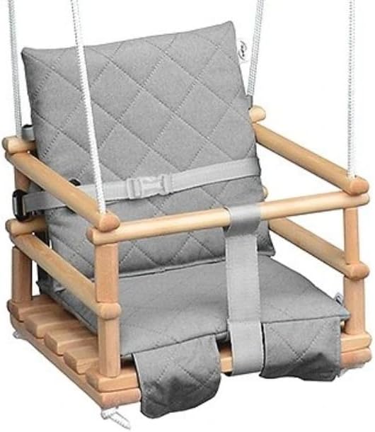 Holz Babyschaukel, Kinderschaukel, Schaukel für Kinder Schaukel 3 in 1 + SICHERHEITSGURT, Kleinkinds