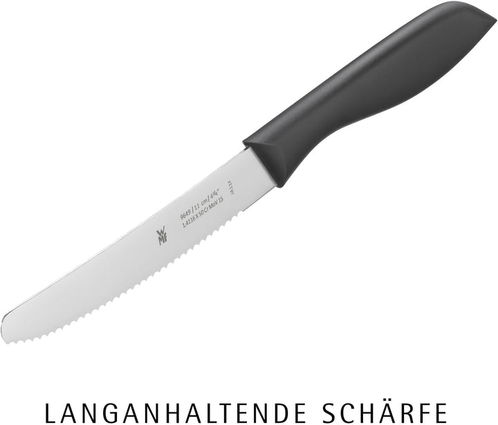 WMF Classic Line Frühstücksmesser Set 6-teilig, 23 cm, Brötchenmesser Wellenschliff, Brotzeitmesser,