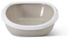 Katzentoilette "Gizmo Large" mokka / weiss 52 x 39,5 x 15 cm beige 52 x 39.5 x 15 cm, beige 52 x 39.