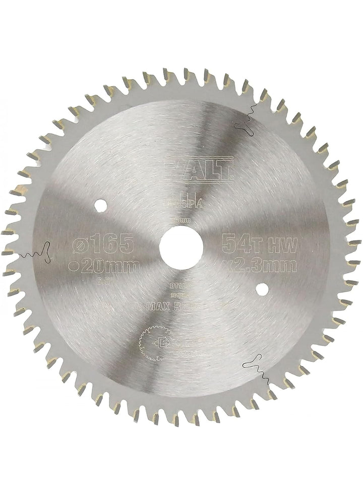 Dewalt Kreissägeblatt Extreme für Tauchkreissägen DT1087 (165/20, 54 Zähne, TFZ, 0°, für extra feine