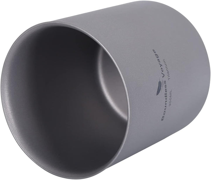 Boundless Voyage 300ml Doppelwandiger Titanbecher Hitzebeständiger Mini-Tee-Getränkebecher Outdoor-C