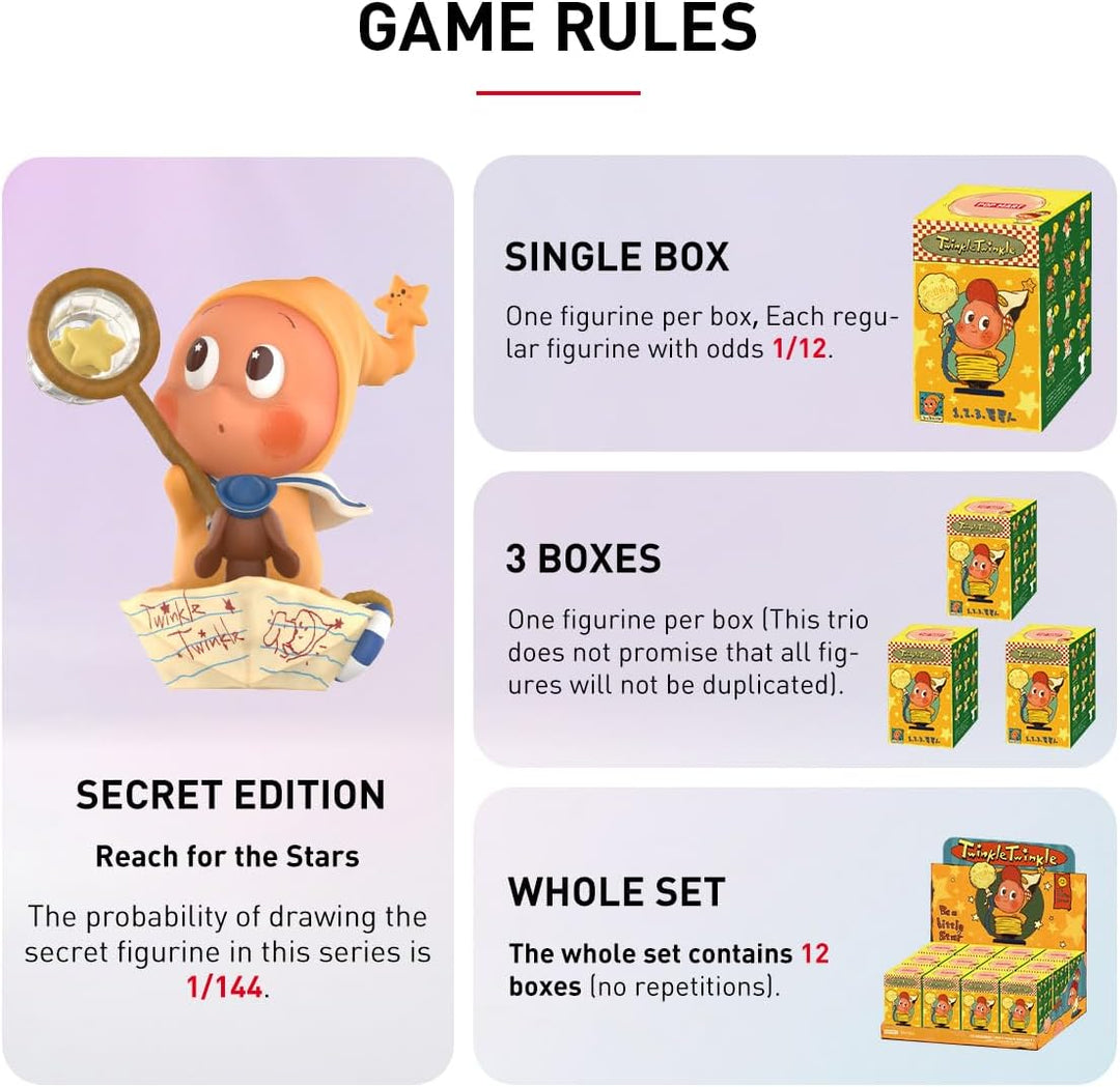 POP MART Twinkle Twinkle Be a Little Star Series Figures Sammelfiguren Sammler Kunstspielzeug Spielz