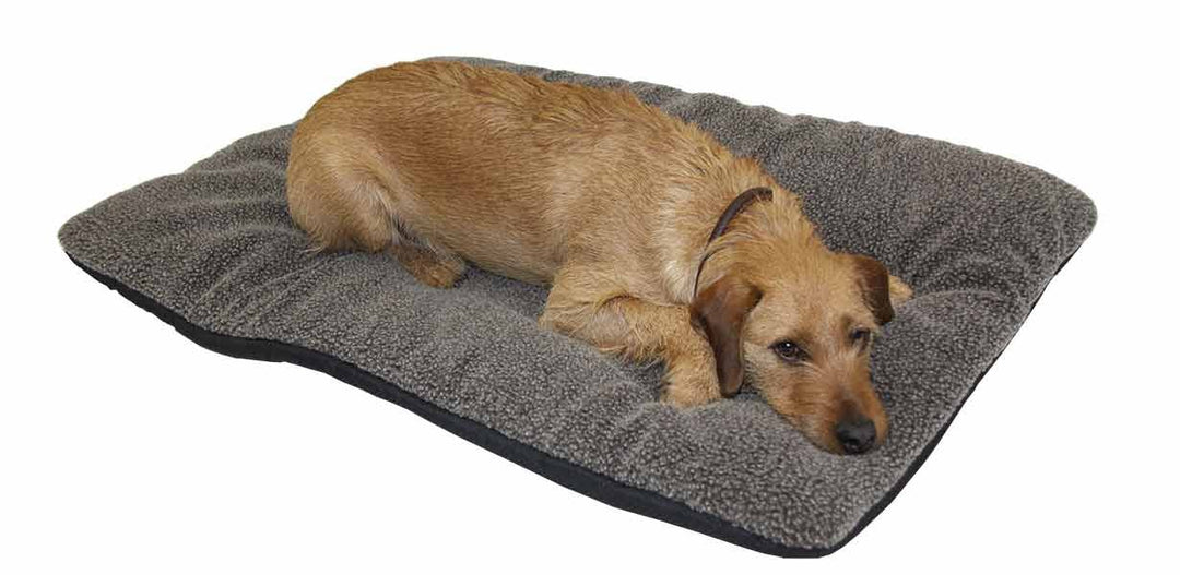 AKAH Hundebett Decke Faserpelz braun mit Thermofüllung XXL 100x120 cm 100 x 120 cm, 100 x 120 cm
