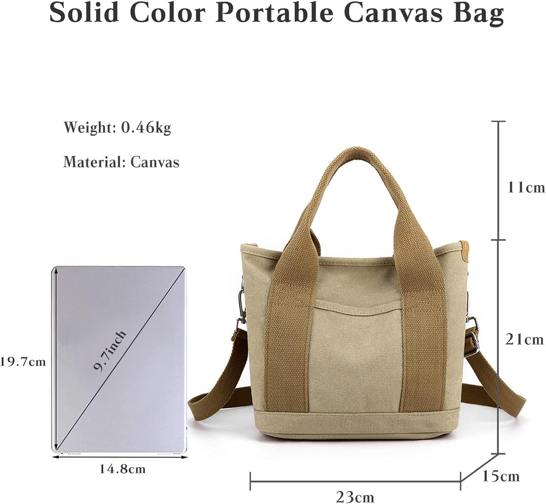 CORIOS Damen Umhängetasche Canvas Handtasche Schultertasche Kleine Kapazität Henkeltaschen Casual Tr