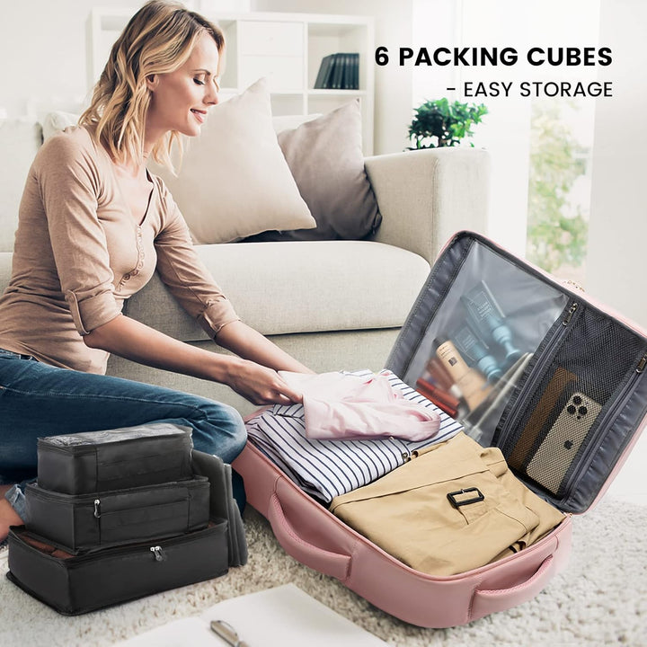 LOVEVOOK Reiserucksack Damen, Handgepäck Rucksack 55x40x20, Rucksack Damen gross mit Schuhfach & Nas