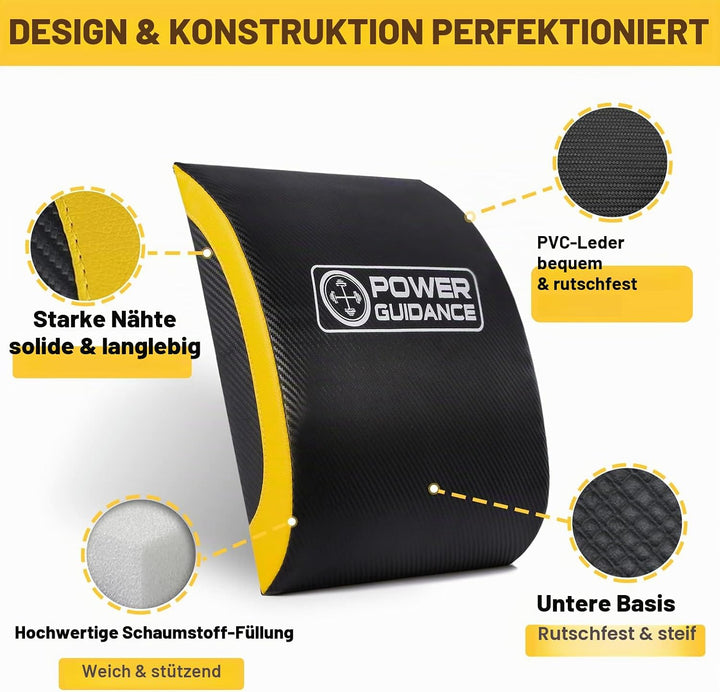 POWER GUIDANCE, Bauchmuskel-Matte，Ab Übung Matte Core Trainer，Sit-Up-Pad Bauch- und Rumpftrainer-Mat