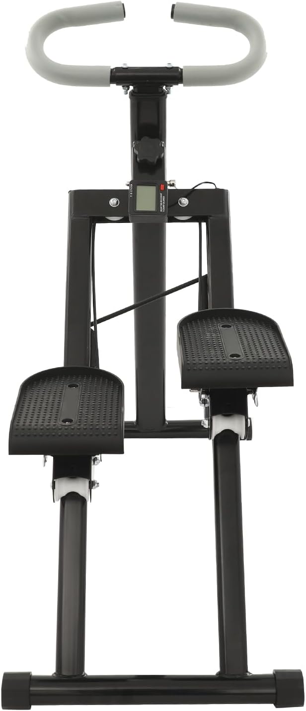 Schwarz Stair Stepper, Faltbarer Vertikaler Treppensteiger für Ganzkörpertraining Stair Stepper, für