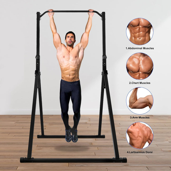 Klimmzugstange Outdoor, Power Rack, Power Tower aus Metall, Klimmzugstange Freistehend, Einstellbare