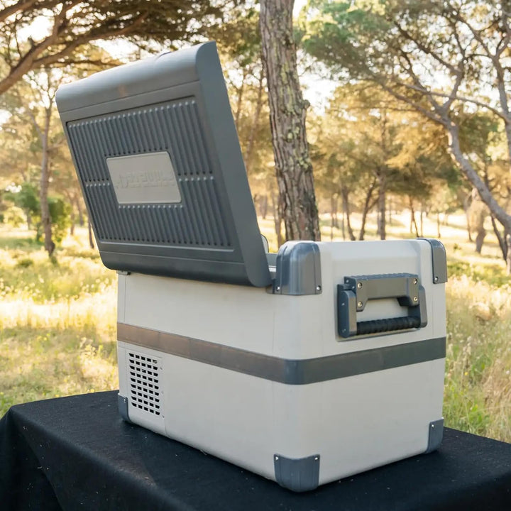 Prime Tech Kompressor-Kühlbox Pro-Line 28/40/50/60 Liter inkl. Solarpanel, bis -22 Grad, 12/24/230 V