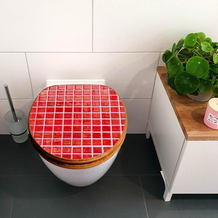 banjado Design WC Sitz Bambus Absenkautomatik 45,8x37,5cm - Toilettendeckel mit Absenkautomatik Holz