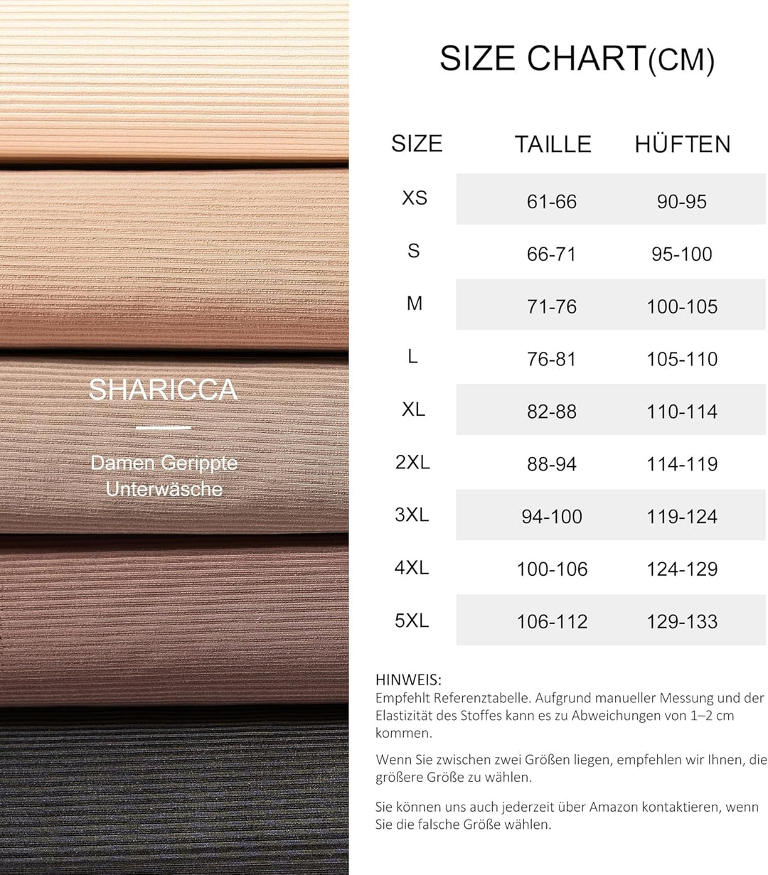 SHARICCA Nahtlos Slips Unterwäsche Damen Hohe Taille Bequeme Seamless Hipster Slips No Show Unterhos