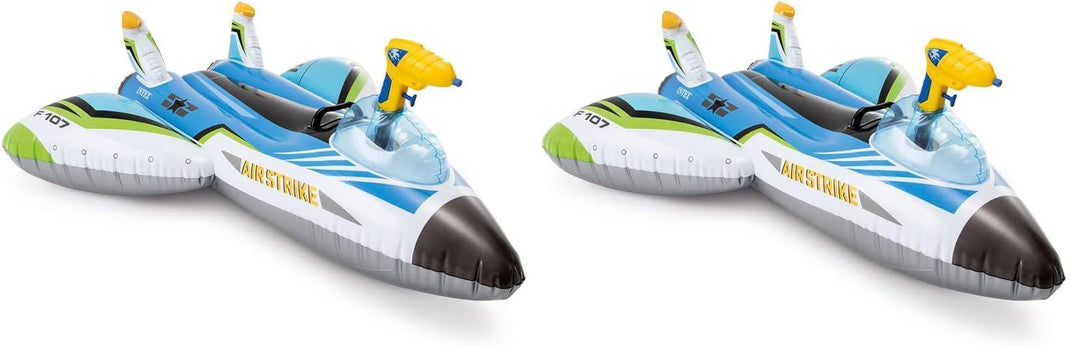 Intex Water Gun Plane Ride-ONS, 117 x 117 cm Weiss Einheitsgrösse (Packung mit 2), Weiß Einheit