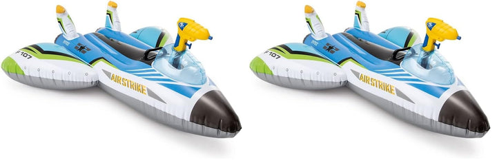 Intex Water Gun Plane Ride-ONS, 117 x 117 cm Weiss Einheitsgrösse (Packung mit 2), Weiß Einheit