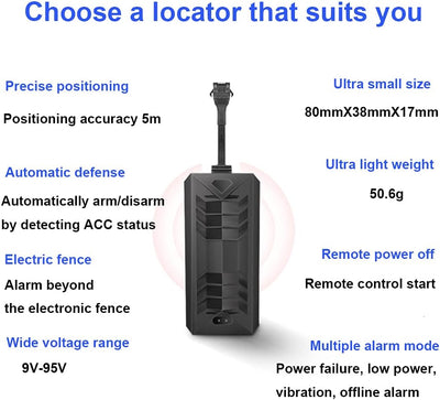 Winnes GPS Tracker 4G, GPS Tracker Auto Globale Positionierung Für Motorrad,Auto,LKW Auto GPS Tracke