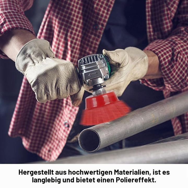 UTMACH 2 Stück Nylon Topfbürste Bohrmaschine Nylonbürste Winkelschleifer Bürste Nylon mit Innengewin