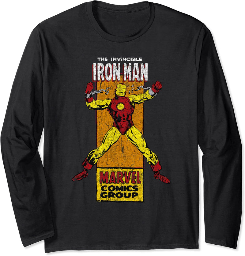 Marvel Iron Man Comics Group Character Card Langarmshirt