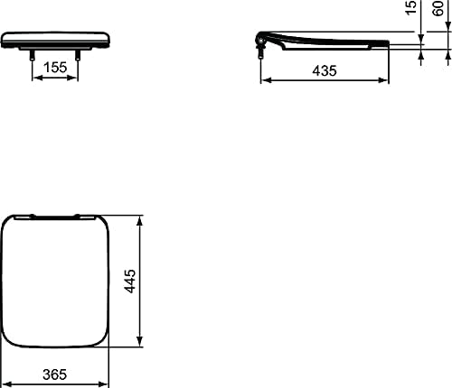 Ideal Standard T360101 Strada II WC-Sitz mit Softclosing, Sandwich