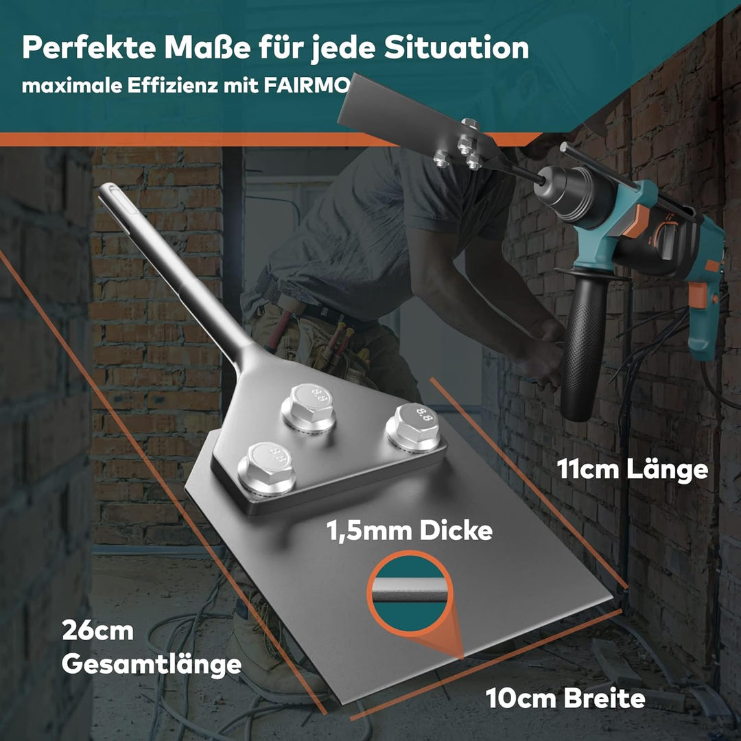 Der effektive Spachtelmeissel SDS Plus von Fairmo - Meissel inklusive Ersatzklinge und Schrauben - F