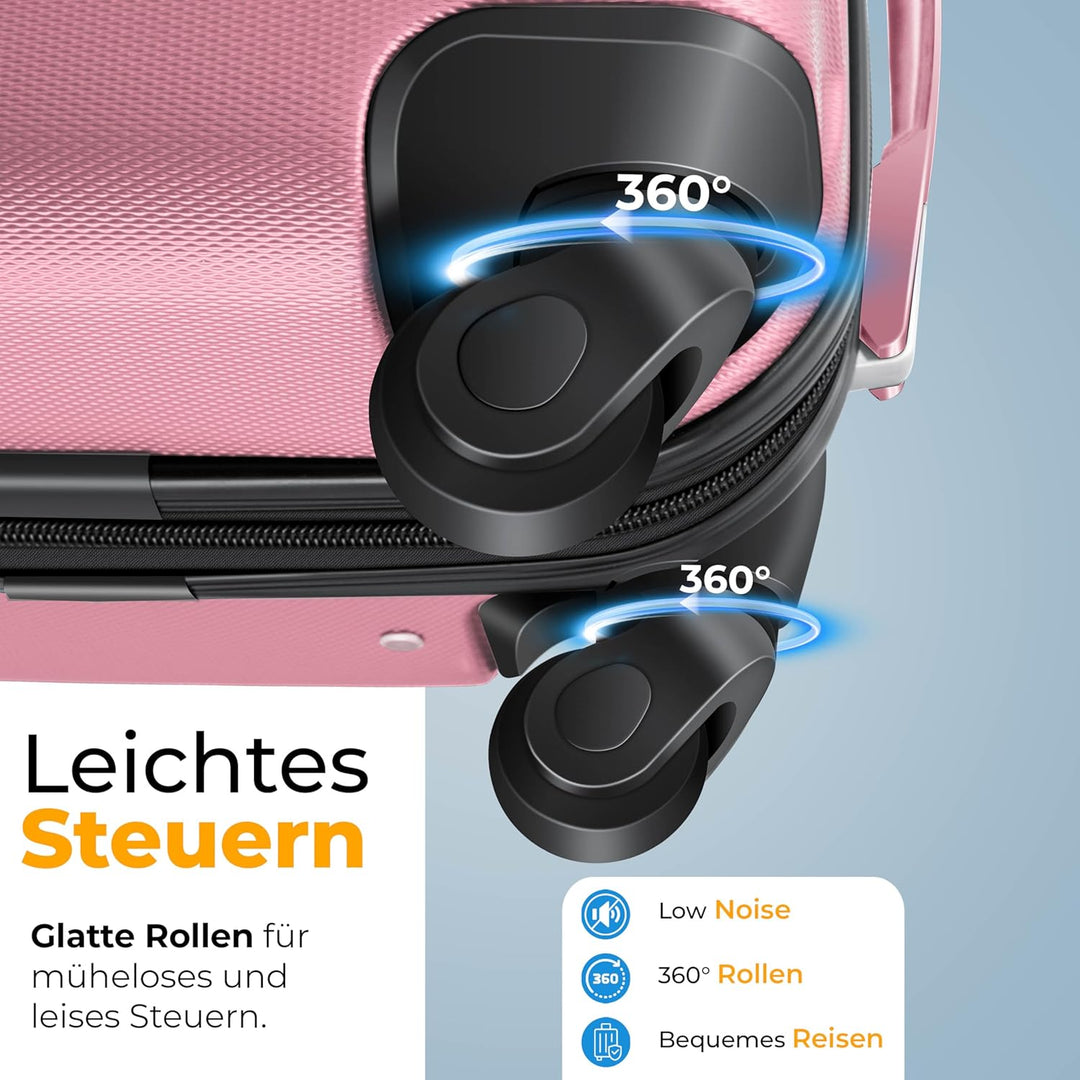KESSER® 3tlg. Hartschalenkofferset Hartschalenkoffer Trolley Koffer Reisekoffer Reisekofferset Gepäc