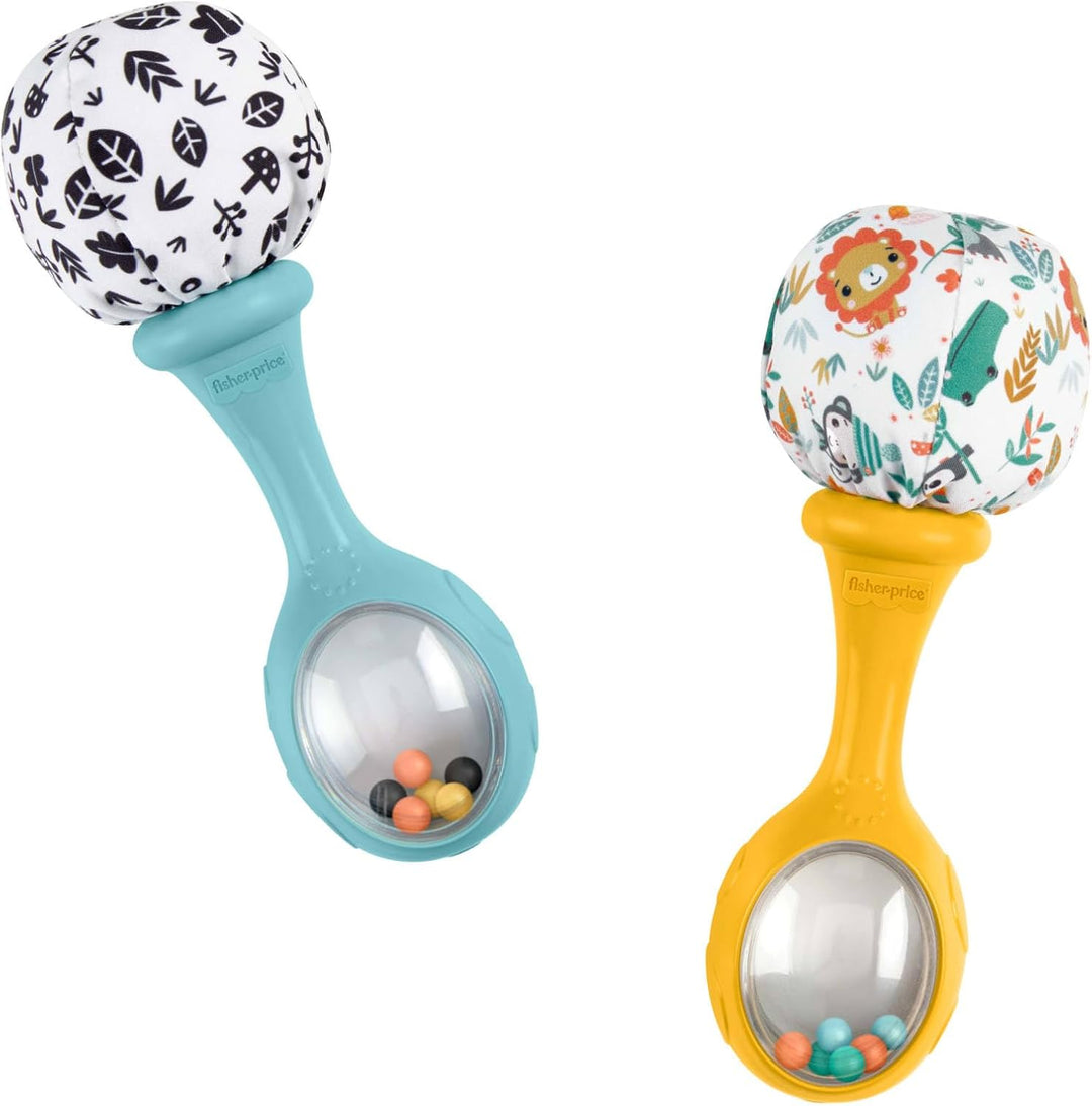Fisher-Price Babys Rumba-Rasseln, Rasseln für Babys sensorische Spielzeuge für Neugeborene Babys ab