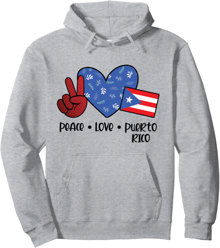Friedensliebe Puerto Rico Puerto Rican-Flagge Pullover Hoodie