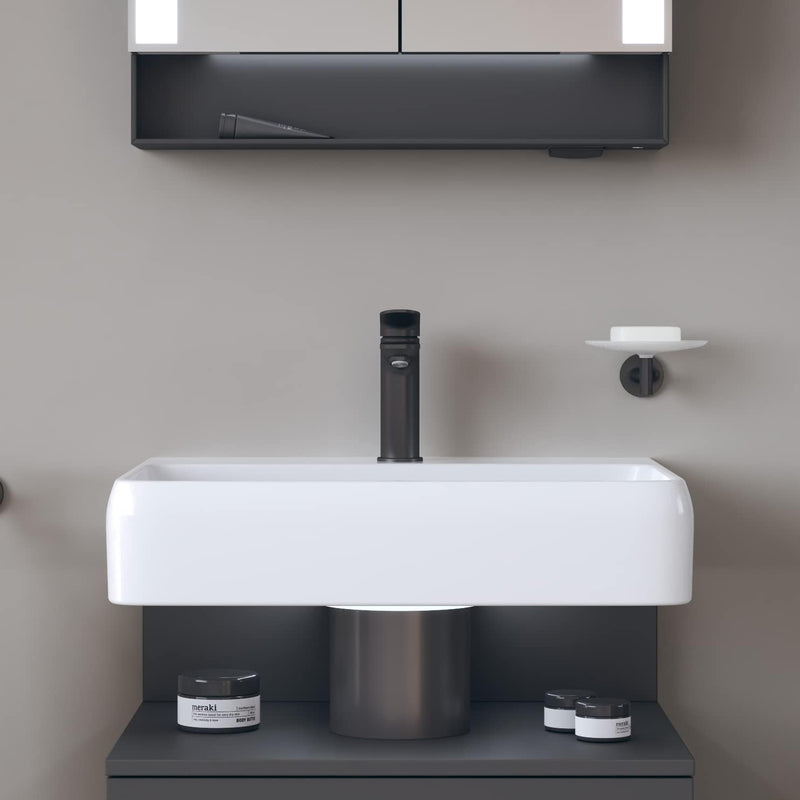 Duravit Wave Waschtischarmatur, Grösse M (Auslauf Höhe 111 mm), Wasserhahn Bad mit Zugstangen-Ablauf