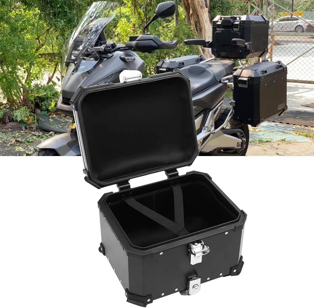 BigKing Motorrad Topcase 45L – Wasserdichter Motorradkoffer mit Schloss & 2 Schlüsseln, Universal He