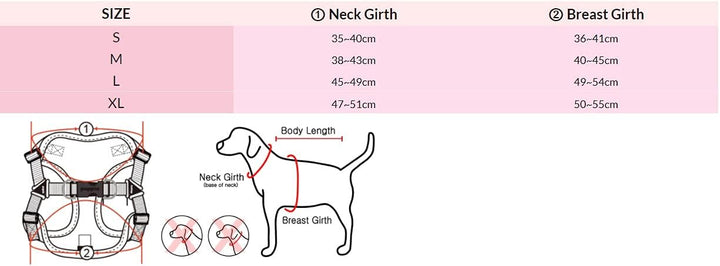 Puppia 4-Punkt-Weihnachtsgeschirr, Weiches Geschirr für kleine und mittelgrosse Hunde - Rot Rot M, R