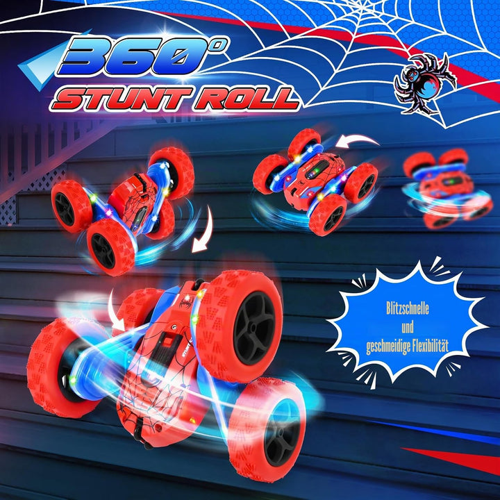 Ferngesteuertes Auto Spielzeug, 2.4Ghz 360° RC Auto Flip, 4WD Drift Spider RC Autos, Monstertruck Re