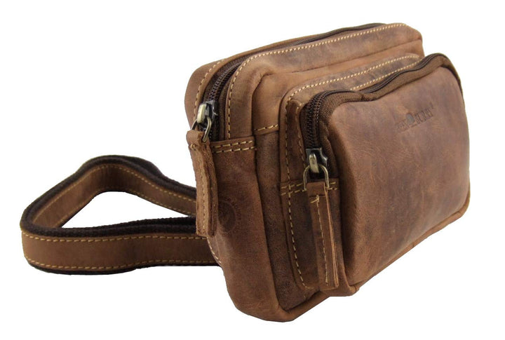 Greenburry Vintage Gürteltasche Leder 20 cm, Braun, Einheitsgrösse, braun, one Size