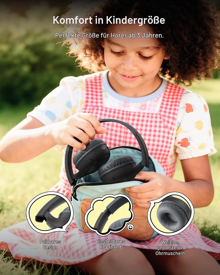 Belkin SoundForm Mini 2 On Ear Kopfhörer Kinder kabellos – Schwarz