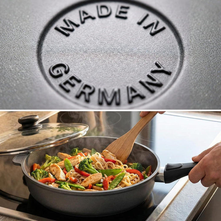 Lieblingspfanne LP224-3 Schmorpfanne Aluminium Guss 24 cm Hochrand 24 cm, Hochrand 24 cm