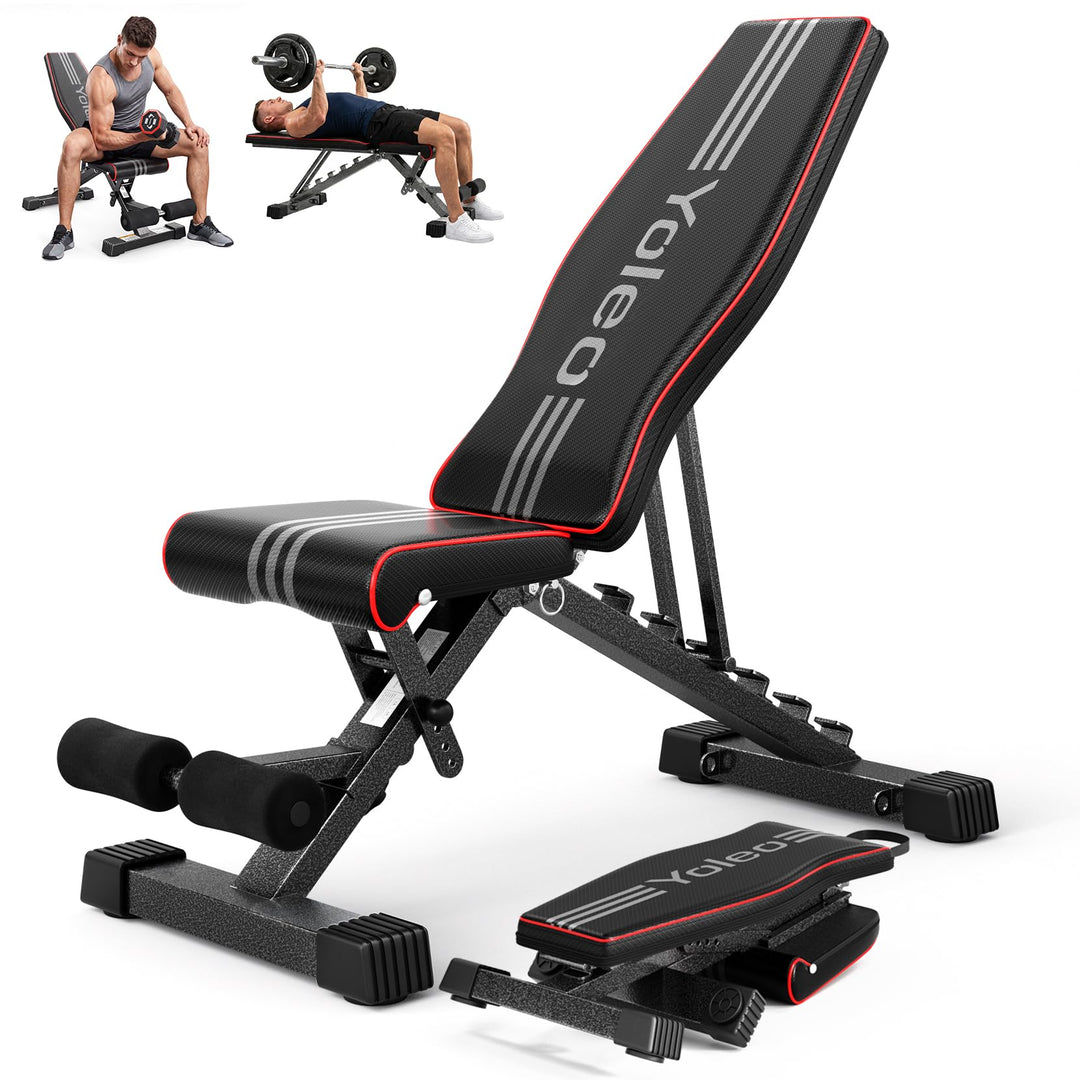 YOLEO klappbare Hantelbank Multifunktion Training Fitness Bank Bauchtrainer Schrägbank mit 6-Fach Ve
