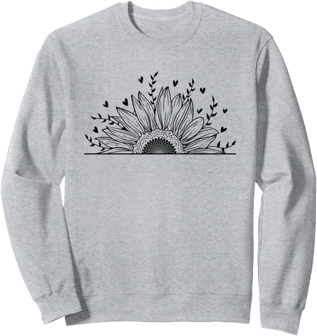 Sonnenblume mit Herzen Gartenpflanze Natur Sweatshirt