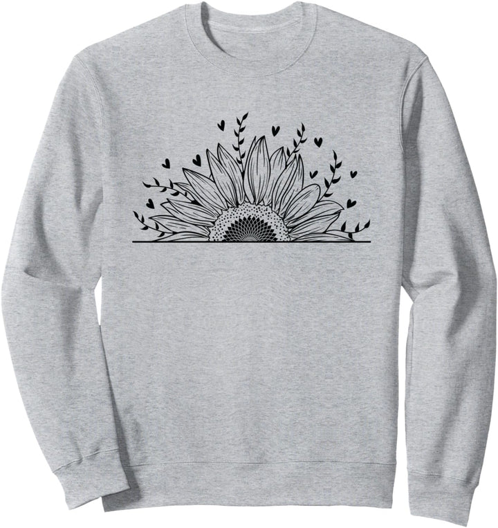 Sonnenblume mit Herzen Gartenpflanze Natur Sweatshirt