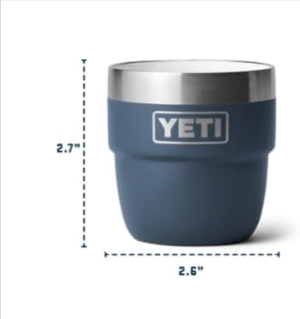 YETI Rambler Stapelbare Tasse Mit DuraSip Keramikbeschichtung, White, 2 Pack 4 oz (118 ml), White