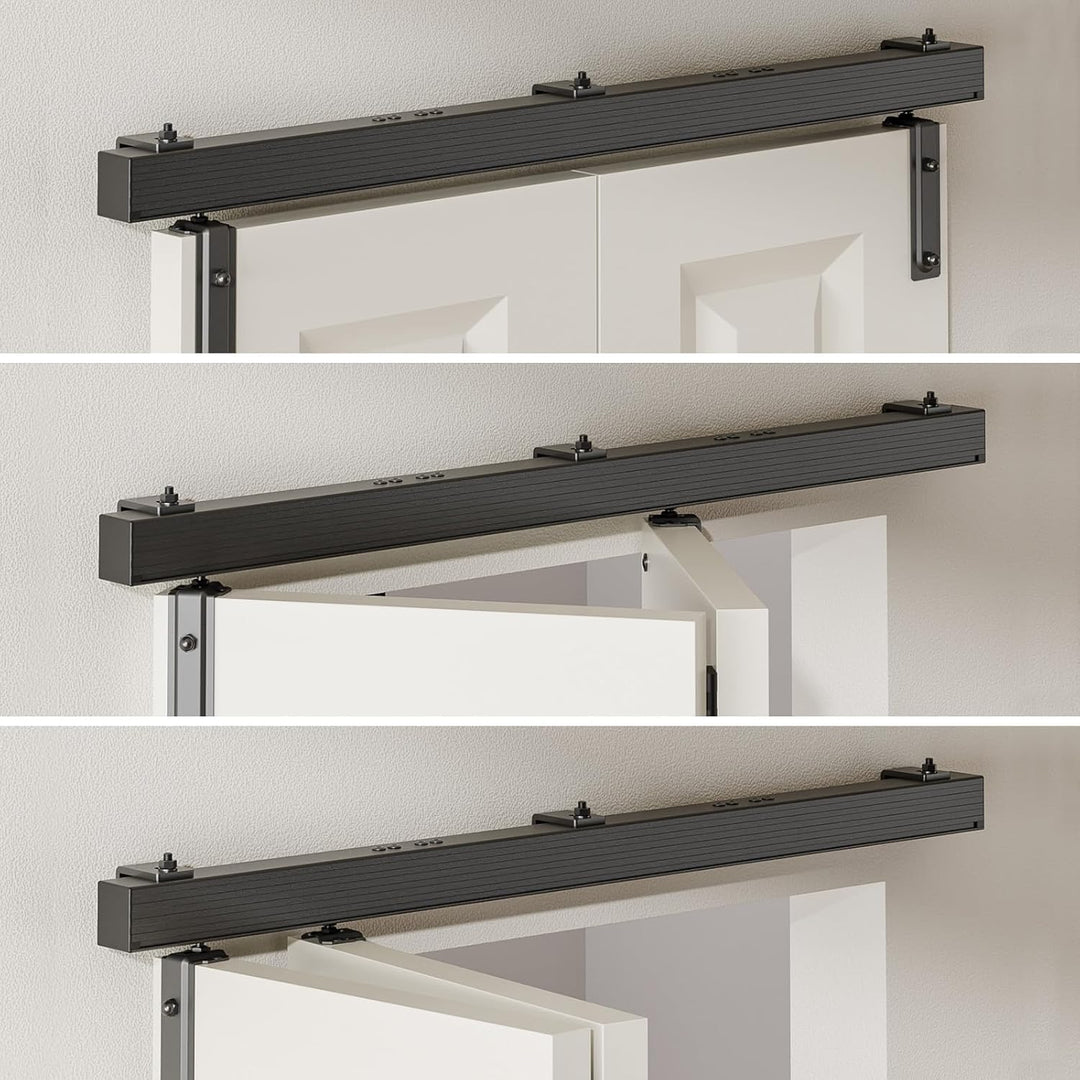 92cm/3FT Bifold Schiebetürbeschlag Box Rail Kastenschiene Schiebetüren Schiebetürsystem Komplettset