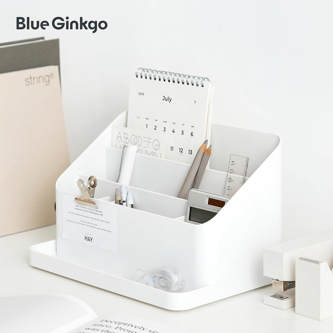 BLUE GINKGO Schreibtisch-Organizer – Aufbewahrung aus Korea für Stifte, Notizen, Briefe und Bürobeda