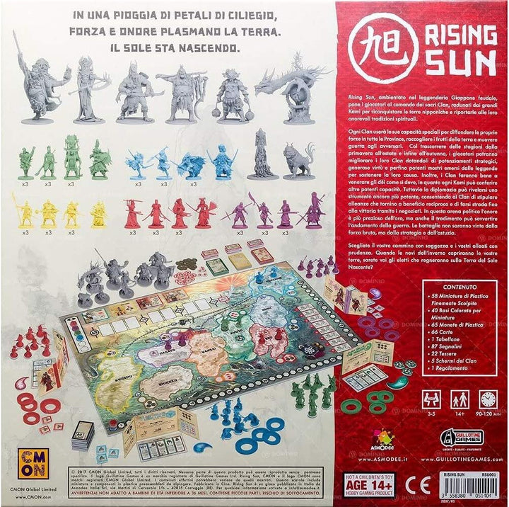 Asmodee: Rising Sun, Brettspiel, 3-5 Spieler, ab 14 Jahren, italienische Ausgabe, Rising Sun