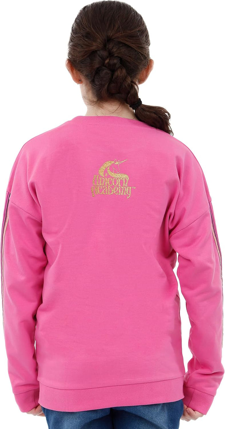 Einhorn Akademie Pullover | Einhorn Pullover Mädchen | Kinder Sweatshirt Mädchen 152 Rosa, 152 Rosa
