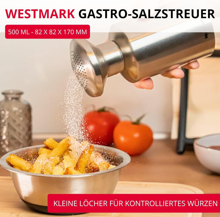 Westmark Gastro-Salzstreuer Alpha 500 ml - ideal als Gewürzstreuer für Gastronomie und Grossküchen,