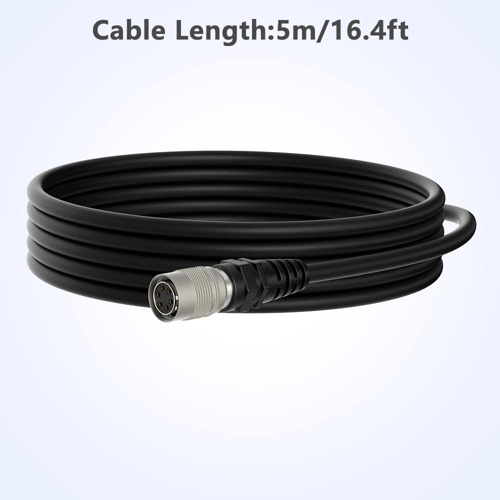Alvin's Cable Hirose HR10A-7P-6S Kabel für Basler GIGE AVT für Sony CCD-Kamera, 5 m 5M Gerade, 5M Ge