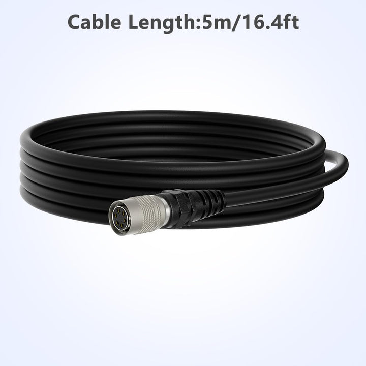 Alvin's Cable Hirose HR10A-7P-6S Kabel für Basler GIGE AVT für Sony CCD-Kamera, 5 m 5M Gerade, 5M Ge