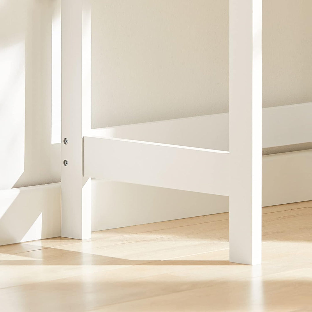 SoBuy FWT43-W Schreibtisch mit Einer Schublade und 2 Haken Tisch Computertisch Arbeitstisch Weiss, W