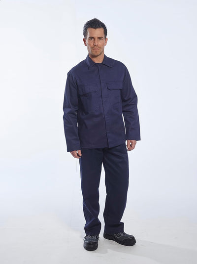 Portwest BIZ2 Herren Flammenresistente Bizweld FR Arbeitsjacke Marine, XS XS marine, XS marine