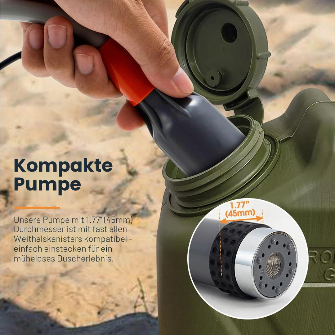 Zooma Tragbare Duschen Camping Dusche, Campingdusche mit Tauchpumpe, Tragbar Outdoor Dusche Wasserpu