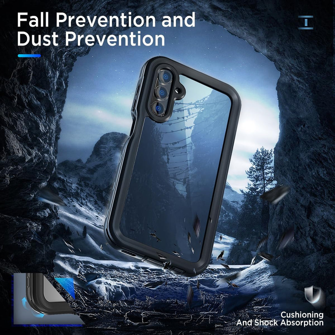Miimall IP68 Wasserdicht Schutzhülle Kompatibel mit Samsung Galaxy A15 Hülle, PC+TPU A15 5G 4G Full